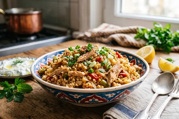 Tavuklu Bulgur Pilavı